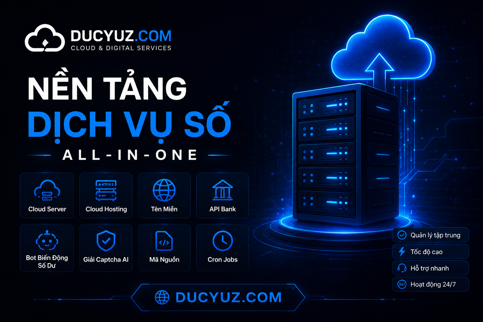 Logo VanDucDev.Com - Hosting, VPS, Domain, API Bank & Giải Captcha Gi&aacute; Rẻ