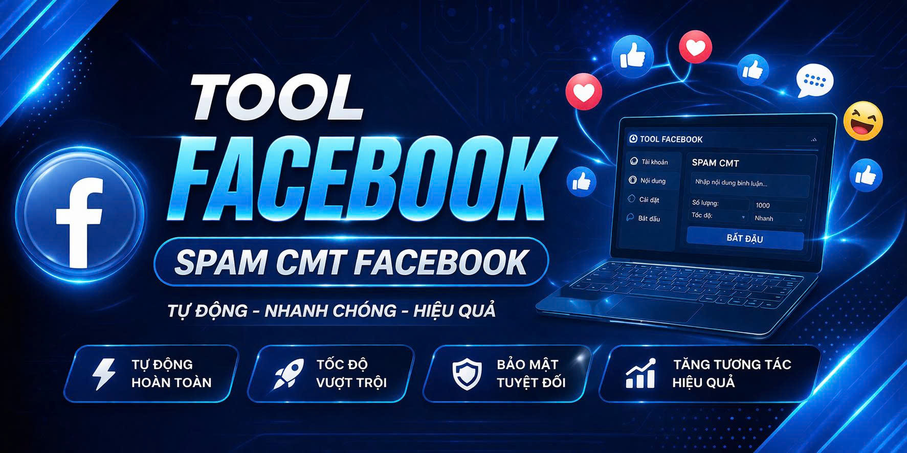 Tool Spam CMT Facebook - ảnh demo 2