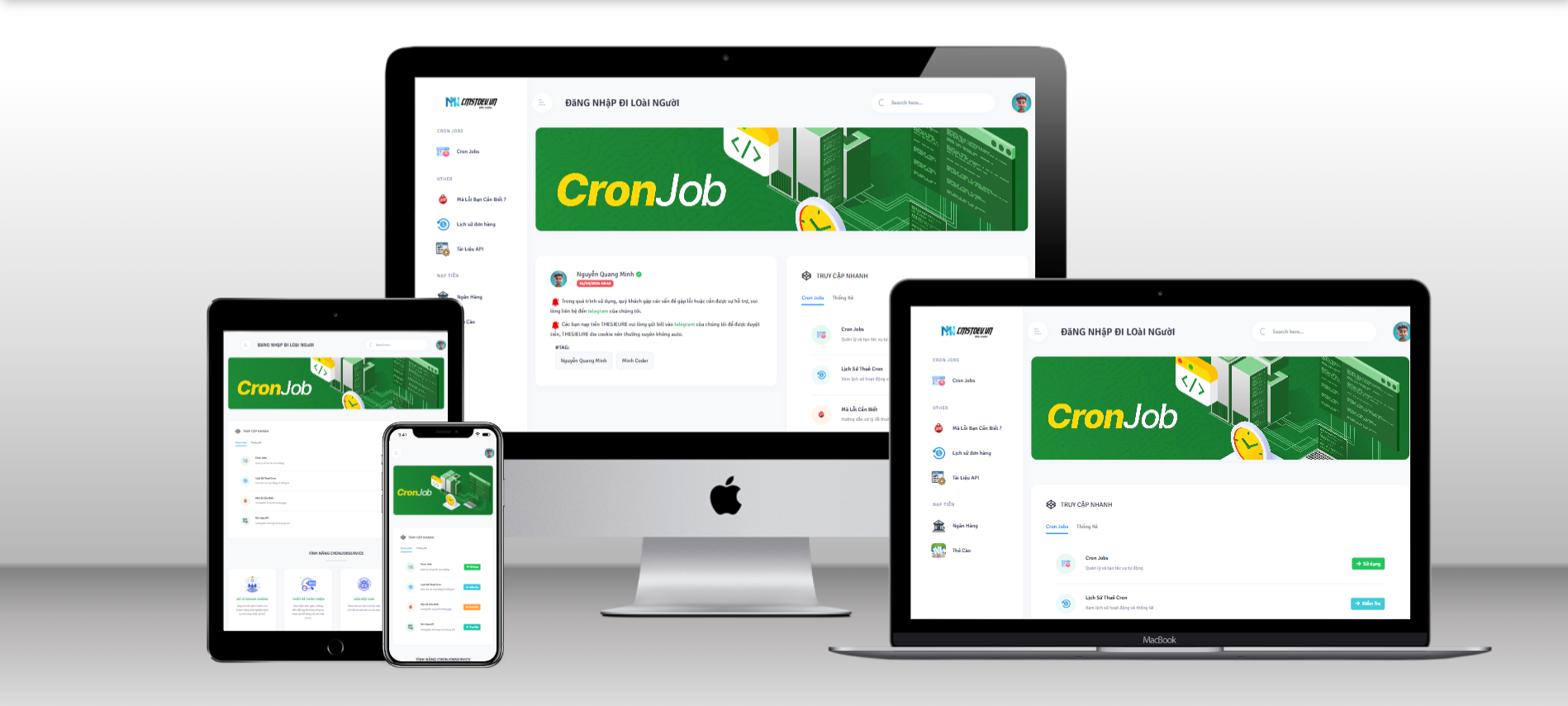 code cho thuê cron theme mới ( đã kèm tool ) - ảnh demo 2