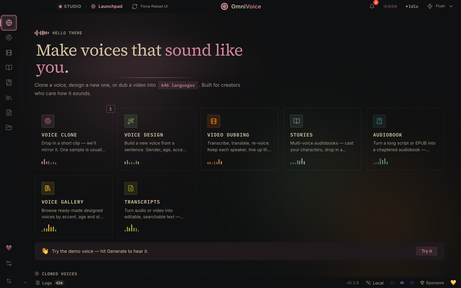 [ TOOL ] TỰ ĐỘNG DỊCH VIDEO & CLONE GIỌNG NÓI CHỈ TRONG 1 CLICK VỚI AI VOICE STUDIO - ảnh demo