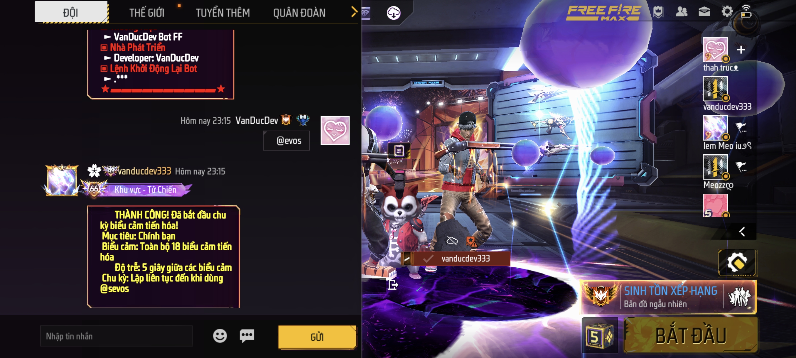 Mã nguồn Free Fire TCP Bot Team 5 chạy Termux bằng Python Antiband - ảnh demo 8