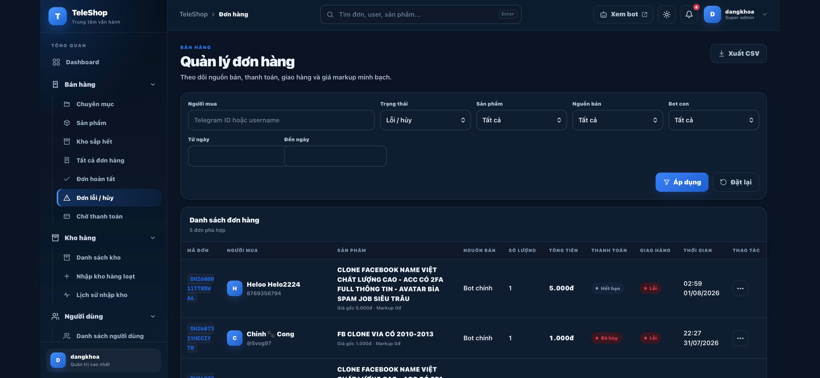 Website Bot Telegram Bán Hàng Tự Động Full Source Code